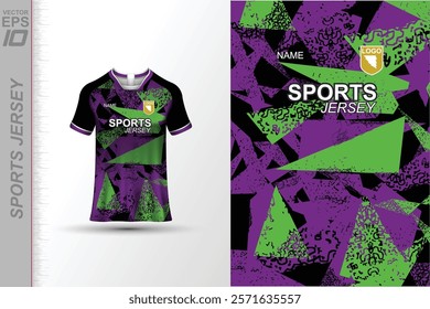 Modern ready-to-print jersey design with dynamic lines and vibrant colors. Perfect for football, basketball, cycling, or sportswear. High-quality, customizable vector file for instant printing.