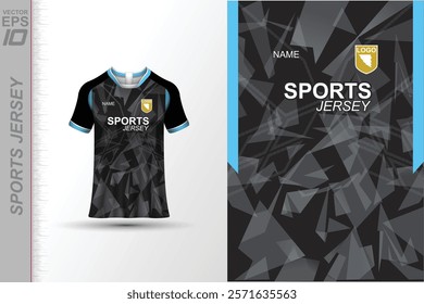 Modern ready-to-print jersey design with dynamic lines and vibrant colors. Perfect for football, basketball, cycling, or sportswear. High-quality, customizable vector file for instant printing.