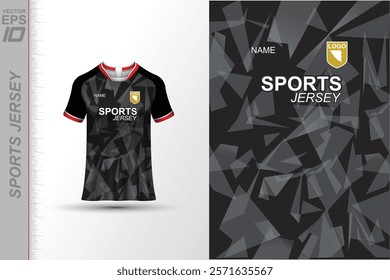 Modern ready-to-print jersey design with dynamic lines and vibrant colors. Perfect for football, basketball, cycling, or sportswear. High-quality, customizable vector file for instant printing.