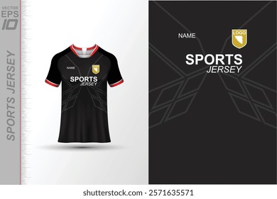 Modern ready-to-print jersey design with dynamic lines and vibrant colors. Perfect for football, basketball, cycling, or sportswear. High-quality, customizable vector file for instant printing.