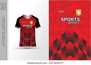 Modern ready-to-print jersey design with dynamic lines and vibrant colors. Perfect for football, basketball, cycling, or sportswear. High-quality, customizable vector file for instant printing.