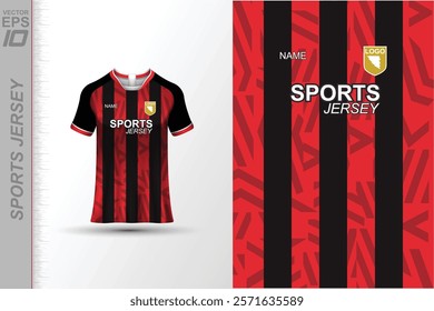 Modern ready-to-print jersey design with dynamic lines and vibrant colors. Perfect for football, basketball, cycling, or sportswear. High-quality, customizable vector file for instant printing.