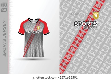 Modern ready-to-print jersey design with dynamic lines and vibrant colors. Perfect for football, basketball, cycling, or sportswear. High-quality, customizable vector file for instant printing.