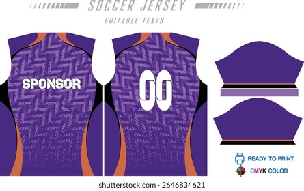 Modern ready-to-print jersey design with dynamic lines and vibrant colors. Perfect for football, basketball, cycling, or sportswear. High-quality, customizable vector file for instant printing.