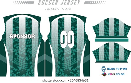 Modern ready-to-print jersey design with dynamic lines and vibrant colors. Perfect for football, basketball, cycling, or sportswear. High-quality, customizable vector file for instant printing.