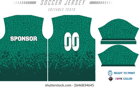 Modern ready-to-print jersey design with dynamic lines and vibrant colors. Perfect for football, basketball, cycling, or sportswear. High-quality, customizable vector file for instant printing.