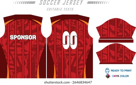 Modern ready-to-print jersey design with dynamic lines and vibrant colors. Perfect for football, basketball, cycling, or sportswear. High-quality, customizable vector file for instant printing.