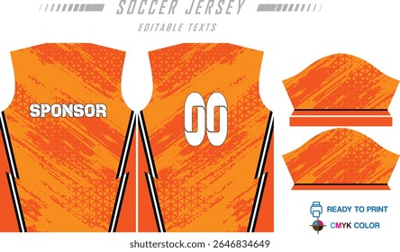 Modern ready-to-print jersey design with dynamic lines and vibrant colors. Perfect for football, basketball, cycling, or sportswear. High-quality, customizable vector file for instant printing.