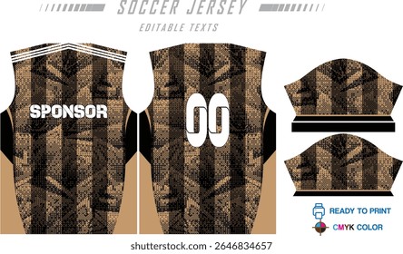 Modern ready-to-print jersey design with dynamic lines and vibrant colors. Perfect for football, basketball, cycling, or sportswear. High-quality, customizable vector file for instant printing.