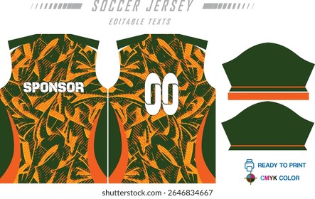 Modern ready-to-print jersey design with dynamic lines and vibrant colors. Perfect for football, basketball, cycling, or sportswear. High-quality, customizable vector file for instant printing.