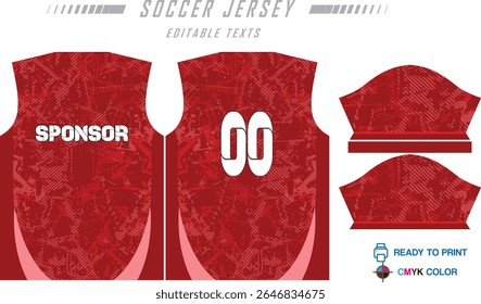 Modern ready-to-print jersey design with dynamic lines and vibrant colors. Perfect for football, basketball, cycling, or sportswear. High-quality, customizable vector file for instant printing.