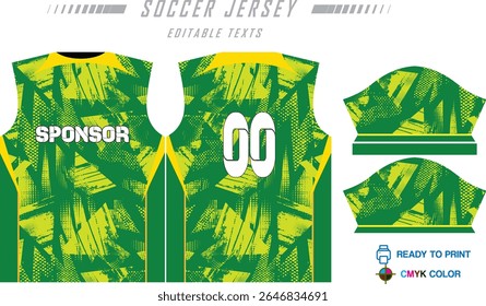 Modern ready-to-print jersey design with dynamic lines and vibrant colors. Perfect for football, basketball, cycling, or sportswear. High-quality, customizable vector file for instant printing.