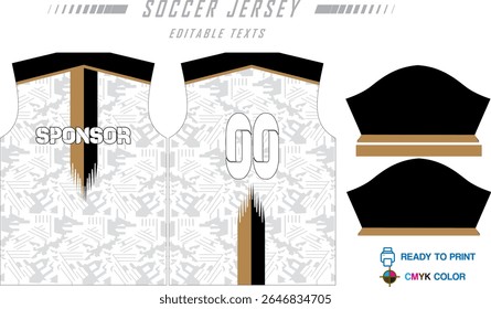 Modern ready-to-print jersey design with dynamic lines and vibrant colors. Perfect for football, basketball, cycling, or sportswear. High-quality, customizable vector file for instant printing.