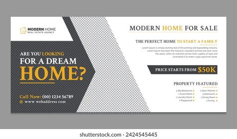 Modern Real Estate Billboard Template Design Layout