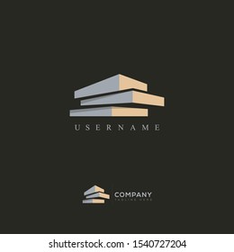 Modern Real Estate Building Logo Design, Construction Working Industry concept Icon. Residential contractor, General Contractor and Commercial Office Property business logos.