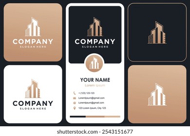 MODERN REAL ESTATE BUILLIDING LOGO VECTOR