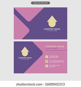 Modern real estate business card template with clean layout, professional design, and editable vector format