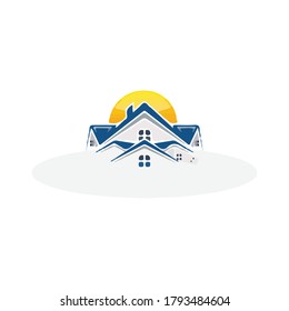 Modern real estate business logo template.
