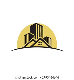 Modern real estate business logo template.