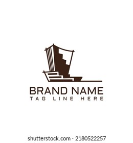 Modern Real Estate company Logo Design. Building, Construction Working Industry logo concept Icon. Residential contractor, General Contractor and Commercial Office Property business logos.