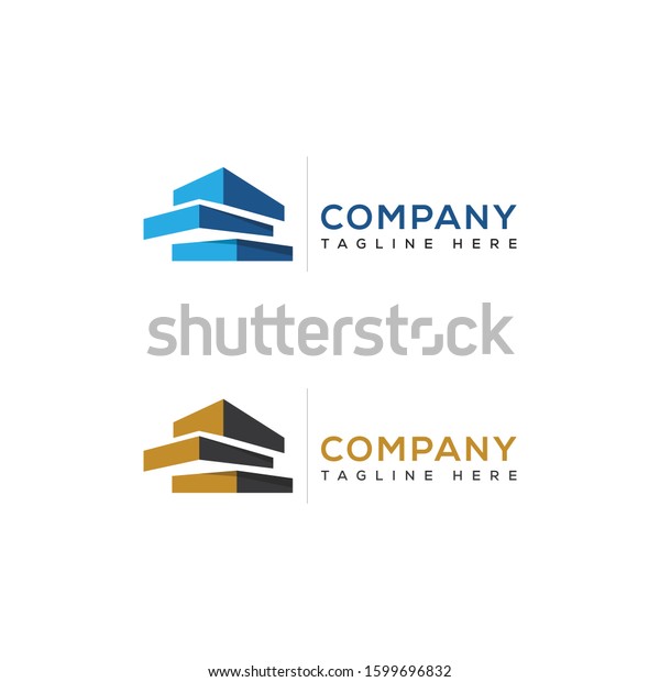 Modern Real Estate Company Logo Design Stock Vector Royalty Free