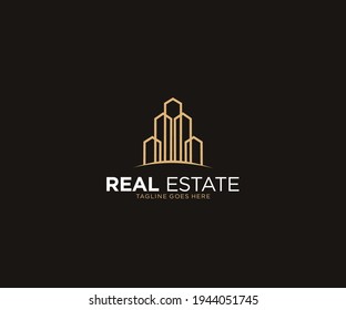 modern real estate concept logo building  logo template