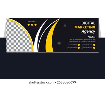 Modern real estate Facebook cover and Social media cover vector design template. Modern abstract flat corporate real estate construction Facebook cover, banner, social media post, template design