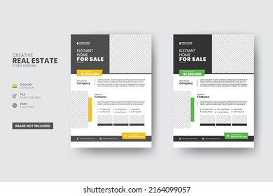 Modern real estate flyer design template