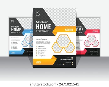 Modern Real Estate Flyer design template Corporate Flyer, Vector Flyer ,professional company profile design