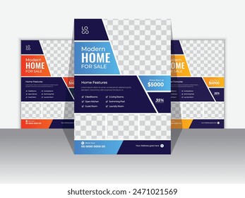 Modern Real Estate Flyer design template Corporate Flyer, Vector Flyer ,professional company profile design