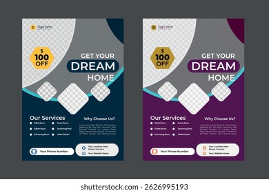Modern Real Estate Flyer Template – Property Listing Promotional Design.