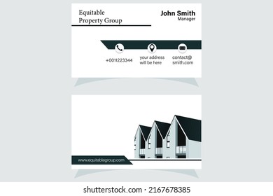 Modern real estate, home business card logo design template. Home, house symbol with business card design.