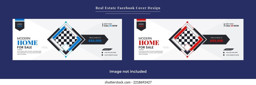 Modern Real estate home and property sale and rent social media cover banner design