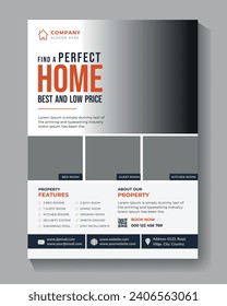 modern real estate house flyer and template