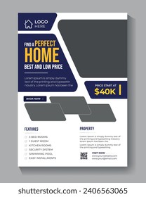 modern real estate house flyer and template