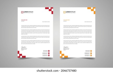 Modern Real Estate Letterhead Design Template Vector A4 Size