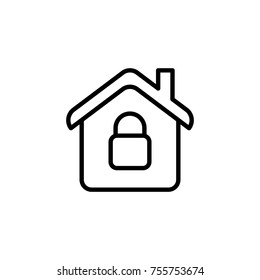 Modern real estate line icon. Premium pictogram isolated on a white background. Vector illustration. Stroke high quality symbol. Real estate icon in modern line style.