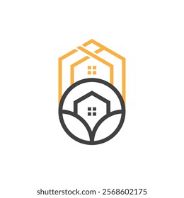 Modern real estate logo, building, roof, construction, real, estate, flat fully editable vector template, real estate corporate logo. Home logo vector template. Corporate real estate logo