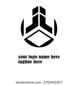 Un logotipo inmobiliario moderno con líneas geométricas limpias, Formas mínimas audaces y un estilo arquitectónico elegante que refleja confianza, lujo y crecimiento