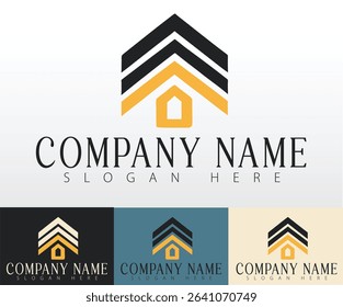 A modern real estate logo concept designed for brand identity.