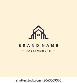 Modern real estate logo design, logo background