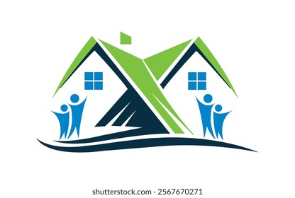 Modern Real Estate Logo Design for Property and Home Services Pro Vector