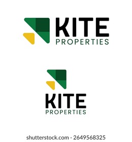 Modern Real Estate Logo Design – Abstract Kite Properties Branding Concept for Property Business