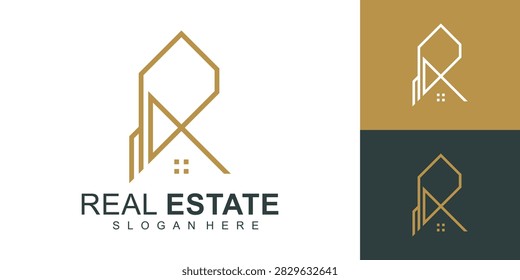 A modern real estate logo design