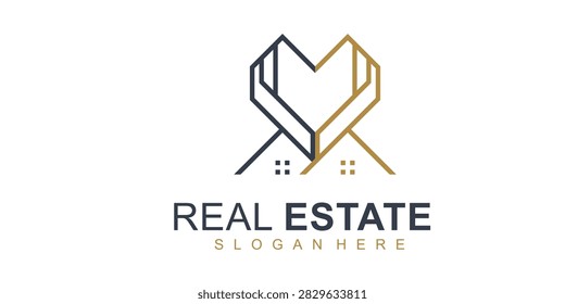 A modern real estate logo design