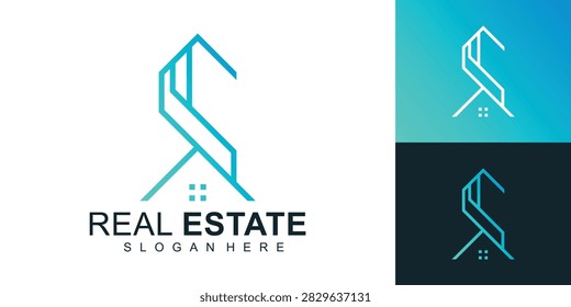A modern real estate logo design