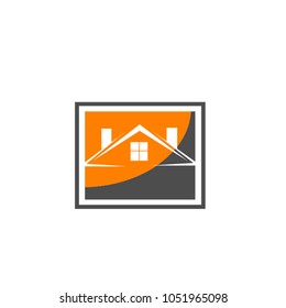 modern real estate logo house interior design vector isolated