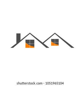 modern real estate logo house interior design vector isolated
