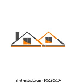 modern real estate logo house interior design vector isolated