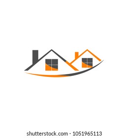 modern real estate logo house interior design vector isolated